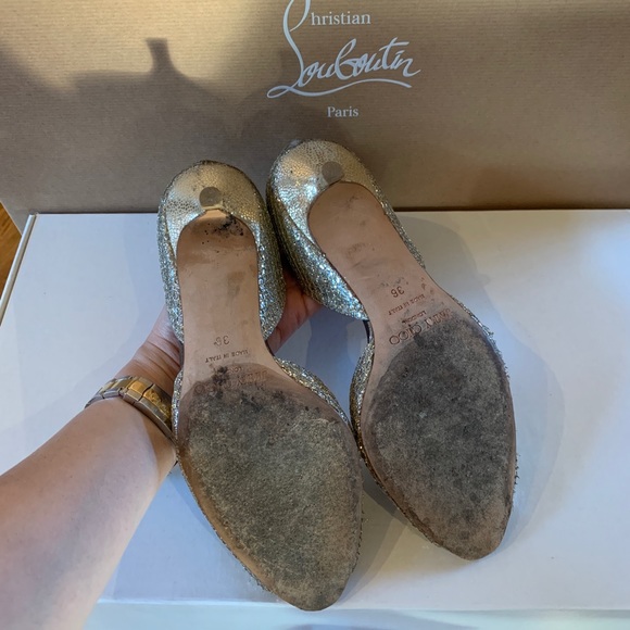 Price reduced!!! Champagne Glitter Jimmy Choo peep toe - Picture 5 of 5